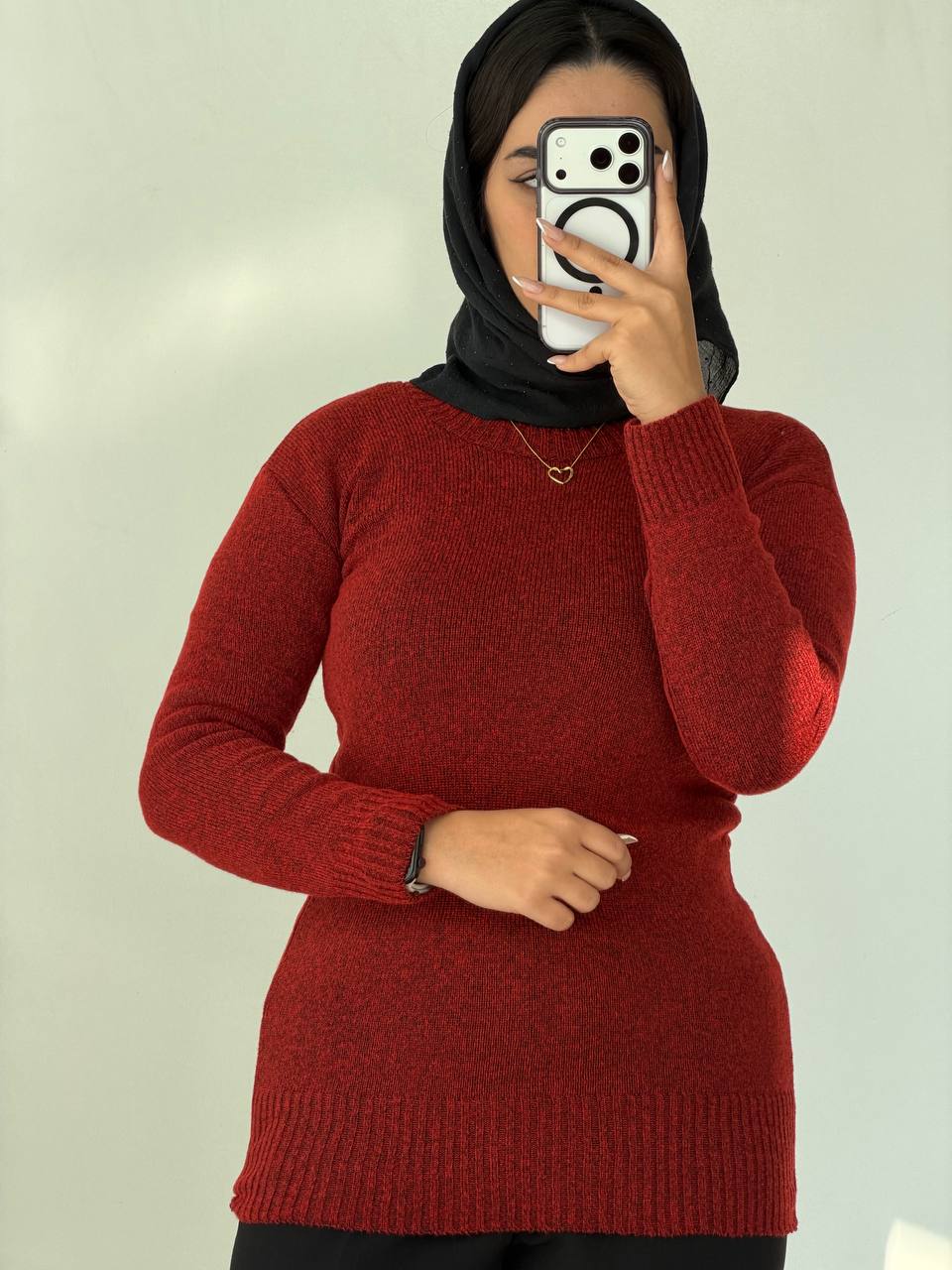 بافت یقه گرد دخترانه